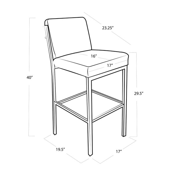 Chantal Leather Bar Stool